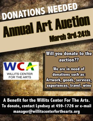 Art Auction Donations and Volunteers Needed
