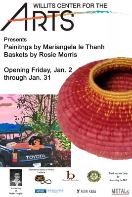 Willits Center for the Arts presents Fabric Baskets by Rosie Saxe & Paintings by Mariangela La Thanh