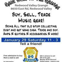 Redwood Valley Grange Fourth Annual Music Gear Swap