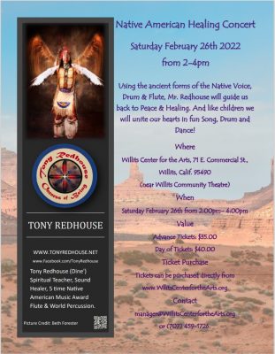 Native American healing events with Tony Redhouse,...