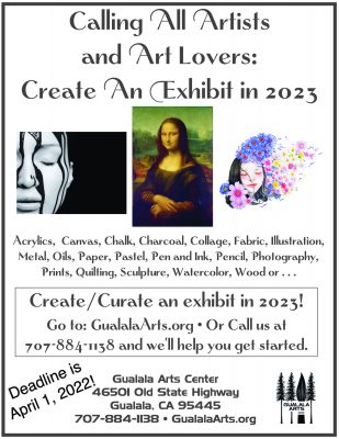 Register Now For 2023 Gualala Arts Exhibits