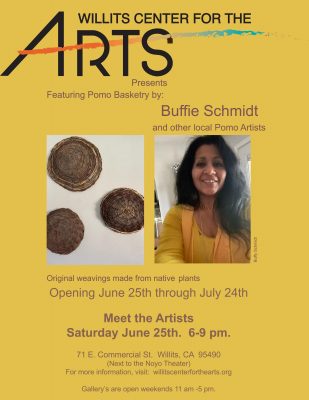 Willits Center for the Arts presents Buffie Schmidt and the Art of the Pomo Tribe