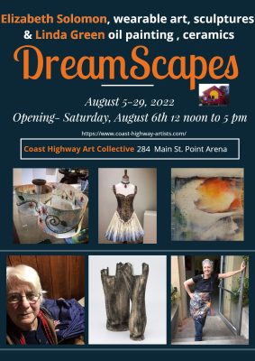 Coast Highway Art Collective exhibition Dreamscapes with Elizabeth Solomon, and Linda Green