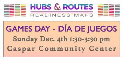 Hubs & Routes Games Day at Caspar Community Center