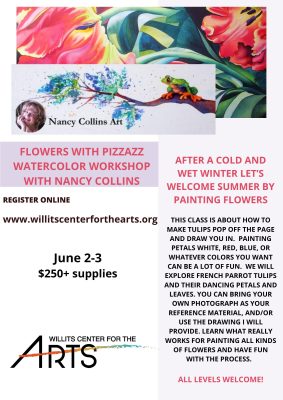 FLOWERS WITH PIZZAZZ Watercolor Workshop with Nancy Collins at WCA