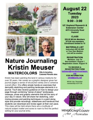Nature Journaling - Kristin Meuser WATERCOLORS
