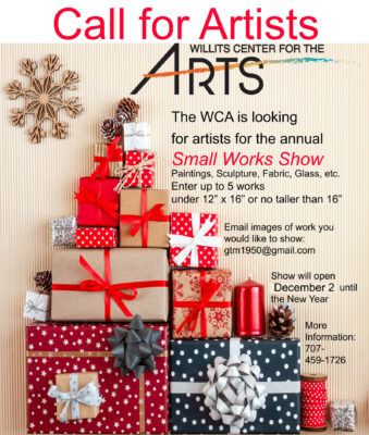 Call for Artists: Join the Small Works Show for Holiday Gifts at Willits Center for the Arts